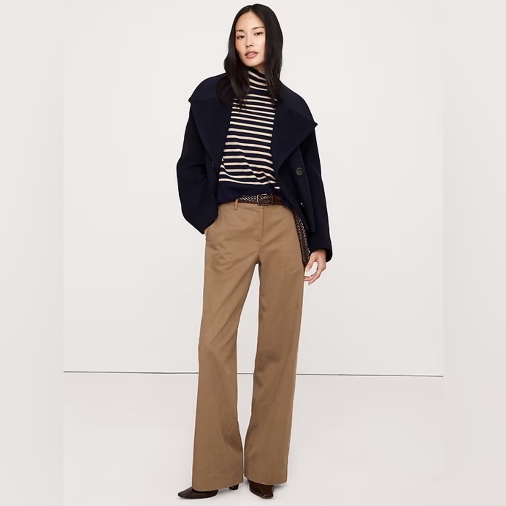 NWT! Banana Republic Saddle Brown The Everyday Wide Leg Pant - Multiple 🩷